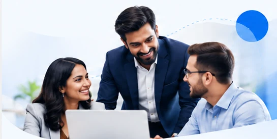 Recruitment professionals discussing a hiring requirement